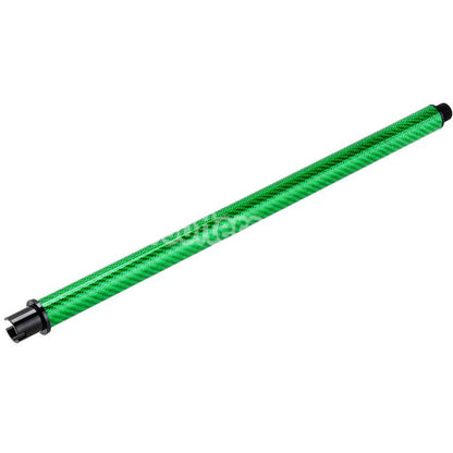 Airsoft Dr. Black Light Weight Carbon Fiber 14" Inches Outer Barrel For Tokyo Marui M4 Series MWS GBB Rifles Green