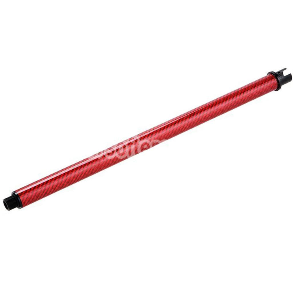 Airsoft Dr. Black Light Weight Carbon Fiber 14" Inches Outer Barrel For Tokyo Marui M4 Series MWS GBB Rifles Red