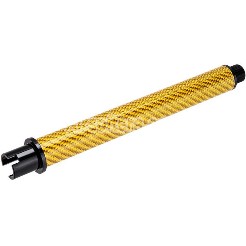 Airsoft Dr. Black Light Weight Carbon Fiber 7" Inches Outer Barrel For Tokyo Marui M4 Series MWS GBB Rifles Gold