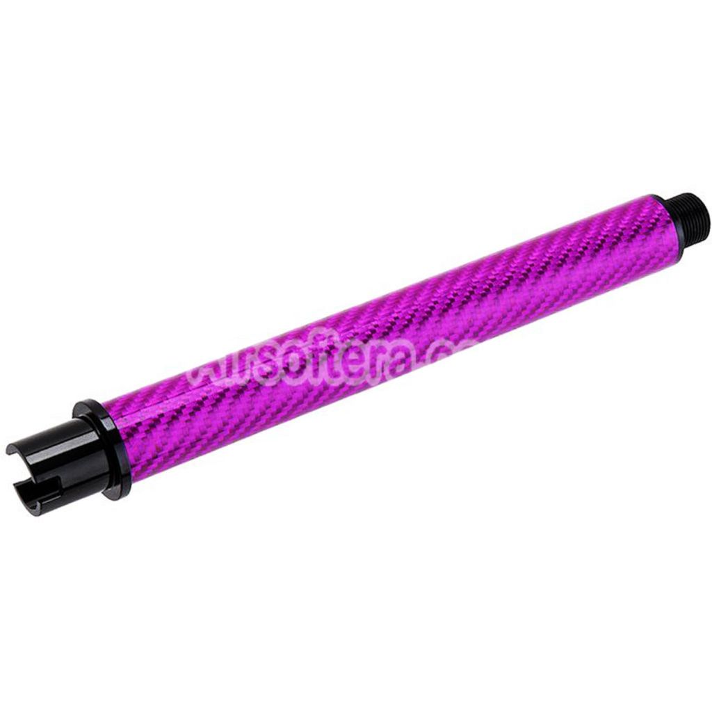 Airsoft Dr. Black Light Weight Carbon Fiber 7" Inches Outer Barrel For Tokyo Marui M4 Series MWS GBB Rifles Purple