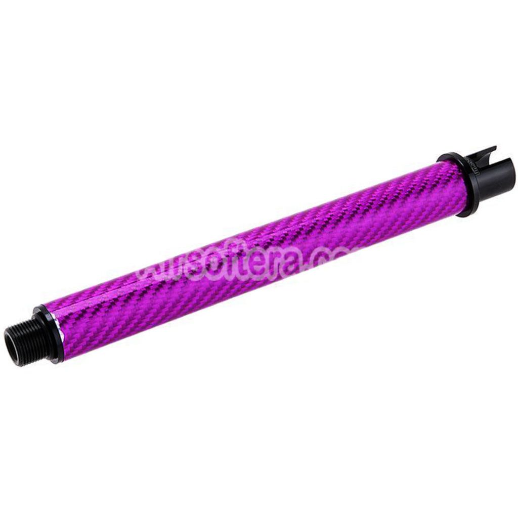 Airsoft Dr. Black Light Weight Carbon Fiber 7" Inches Outer Barrel For Tokyo Marui M4 Series MWS GBB Rifles Purple