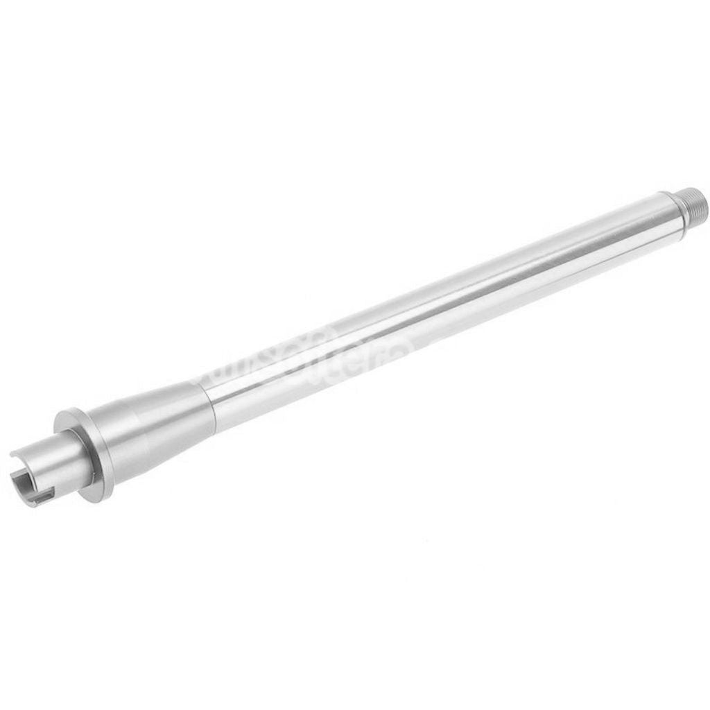Revanchist Airsoft Aluminum 10.5" Inches Outer Barrel with 0.5" Barrel Extension -14mm CCW For Tokyo Marui M4 Series MWS GBB Rifles Silver