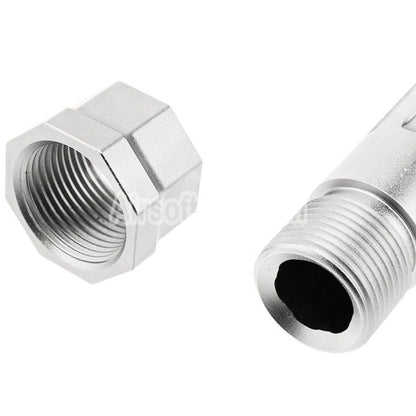 Airsoft RWA Agency Arms CNC Aluminum Mid-Line Threaded Outer Barrel -14mm CCW For Tokyo Marui G17 Gen3 GBB Pistols Silver