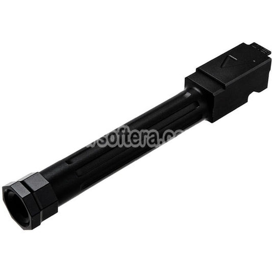 Airsoft RWA Agency Arms CNC Aluminum Mid-Line Threaded Outer Barrel -14mm CCW For Tokyo Marui G17 Gen3 GBB Pistols Black