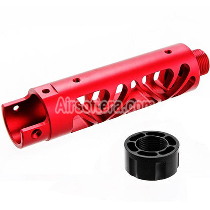 Narcos Airsoft CNC Aluminum Front Barrel Kit (Type 6) For Action Army AAP01 Series GBB Pistols Red