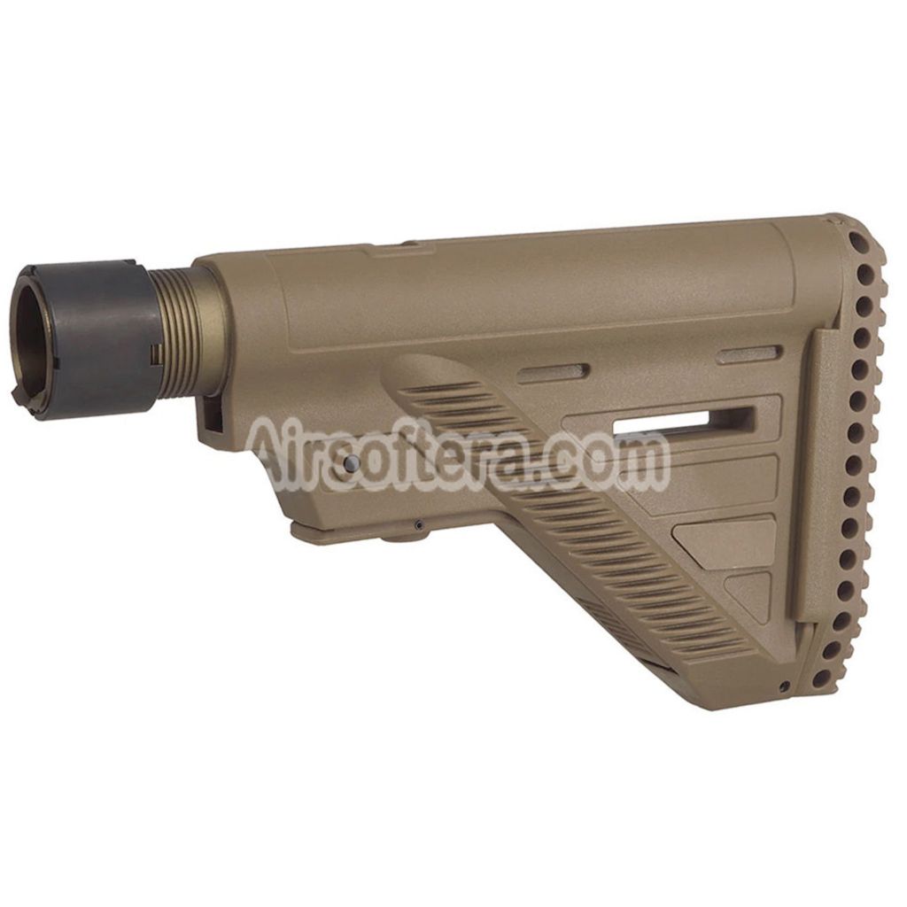 Guns Modify GM HK416 A5 Style Polymer Slim Stock with 6-Position Buffer Tube For VFC Umarex H&K HK416 A5 Series GBB Rifles Airsoft