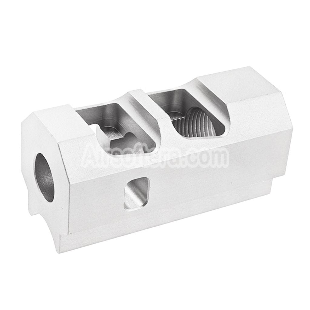 Revanchist Airsoft Aluminum INF Style Compensator -14mm CCW Counter-Clockwise Thread Suitable For Tokyo Marui Hi-Capa Series GBB Pistols