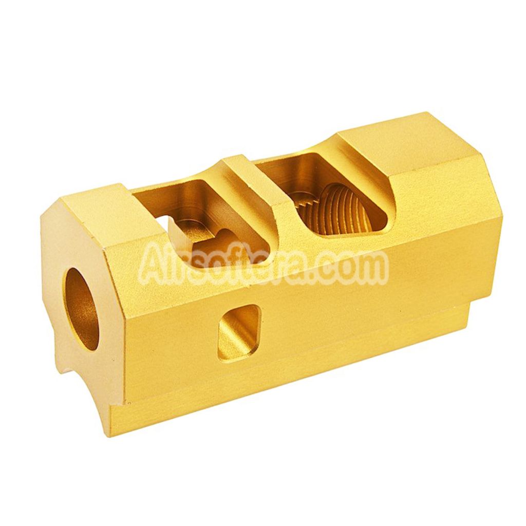 Revanchist Airsoft Aluminum INF Style Compensator -14mm CCW Counter-Clockwise Thread Suitable For Tokyo Marui Hi-Capa Series GBB Pistols