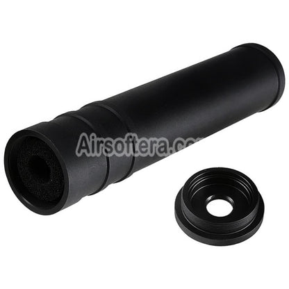 Airsoft 5KU 205mm Aluminum SV SAIGA Silencer Suppressor -14mm CCW Counter-Clockwise Thread Black