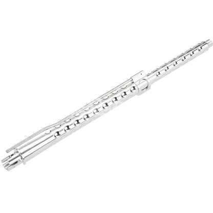 Airsoft APS EMG F1 16" Inches CNC Aluminum Dimple Fluted Outer Barrel -14mm CCW Counter-Clockwise Thread For APS EMG F1 Falkor PER ASR Series M4 M16 AEG Rifles Silver