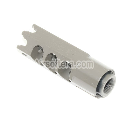 Airsoft CYMA DTK-1 Style Muzzle Brake Flash Hider with Adaptor -14mm CCW Counter-clockwise Thread