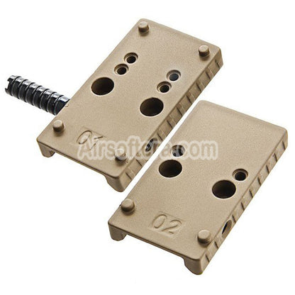 Airsoft Cybergun Optic Plate with Charging Handle For Cybergun CANiK TP9 Series GBB Pistols FDE