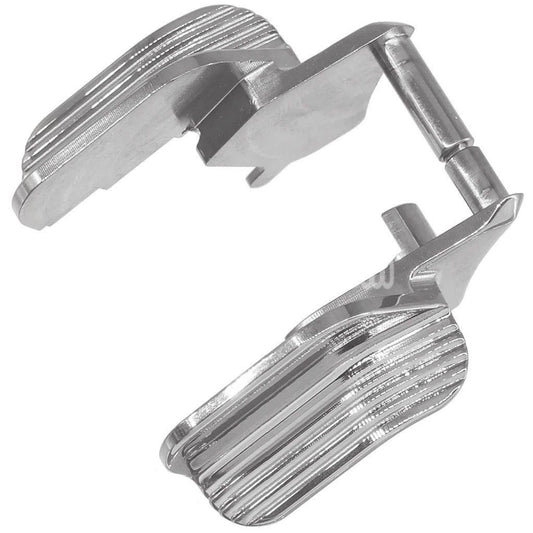 5KU CNC Stainless Steel Shielded Ambidextrous Thumb Safety For WE(WE-TECH) AW KJ Tokyo Marui Hi-Capa Series GBB Pistols Airsoft Silver