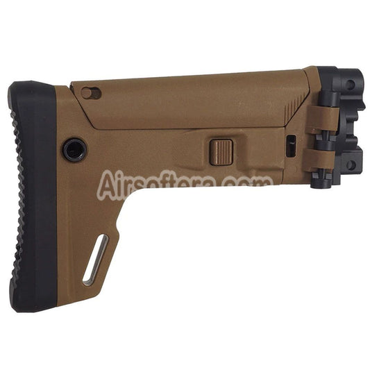 5KU ACR Style 7-Positions Side Folding Retractable Stock For Umarex VFC MP5K Series GBB Rifles Airsoft Tan