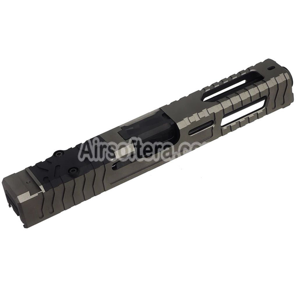 Airsoft 5KU CNC Aluminum 9INE RMR Ready Barrel Slide Set For WE Tokyo Marui G17 Gen3 GBB Pistols
