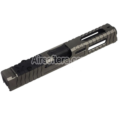 Airsoft 5KU CNC Aluminum 9INE RMR Ready Barrel Slide Set For WE Tokyo Marui G17 Gen3 GBB Pistols