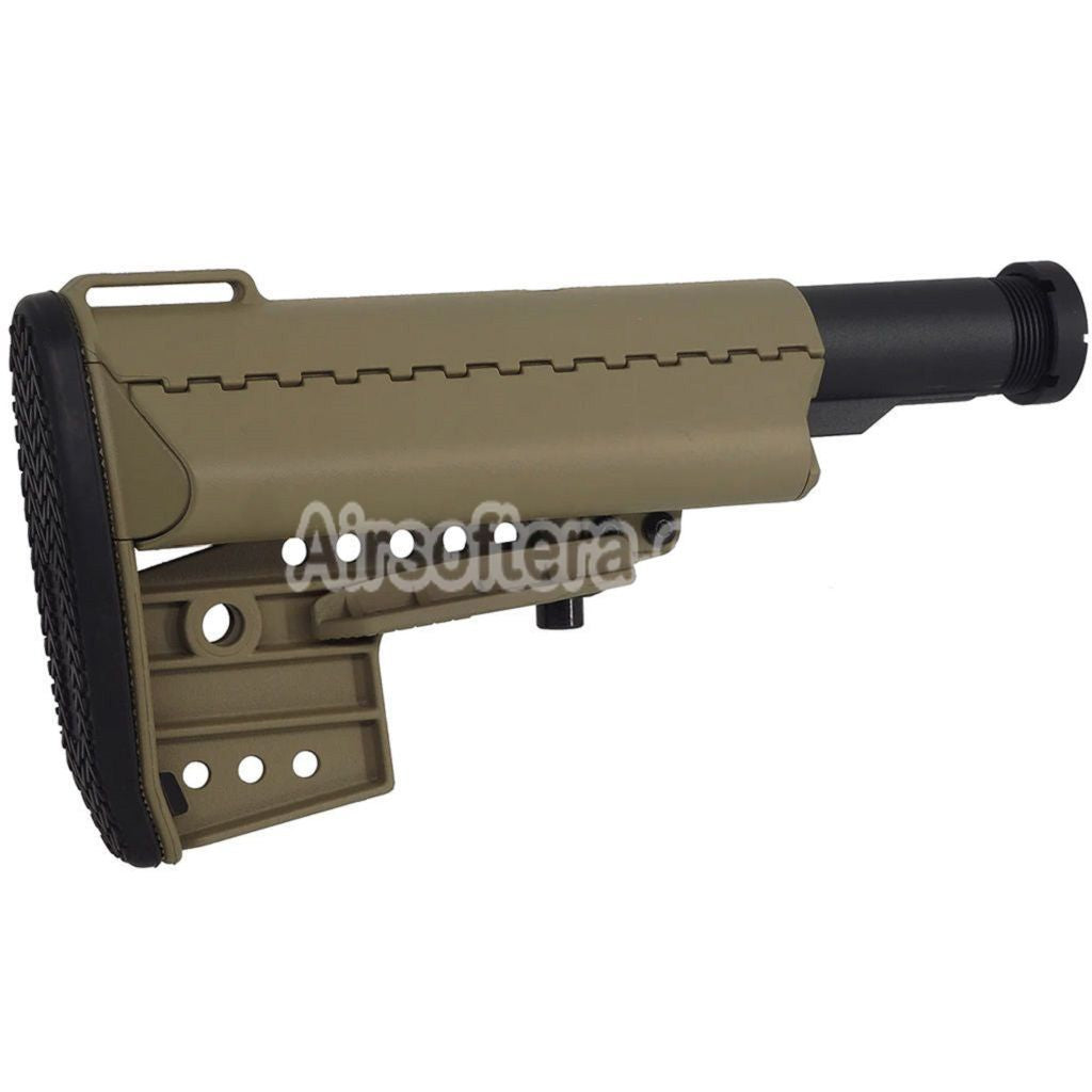 CYMA VLT Clubfoot 5-Positions Retractable Stock with Buffer Tube For M4 M16 Series AEG Rifles Airsoft Tan