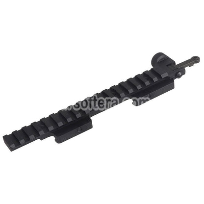 CYMA CGS KAC Style 556 Riser Flip-Up Sight Extended Top Rail Scope Mount Set For 20mm picatinny Rail