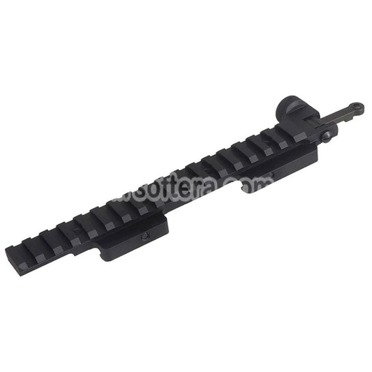 CYMA CGS KAC Style 556 Riser Flip-Up Sight Extended Top Rail Scope Mount Set For 20mm picatinny Rail