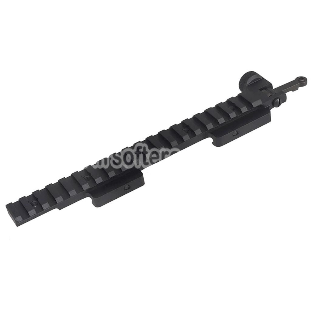 CYMA CGS KAC Style 762 Riser Flip-Up Sight Extended Top Rail Scope Mount Set For 20mm picatinny Rail