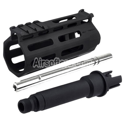 APS 4 Inches Evolution Tech 8.0 M-Lok Tactical Handguard Rail System with Inner Outer Barrel For APS ASR Tokyo Marui M4 Series AEG Upper Receiver Airsoft