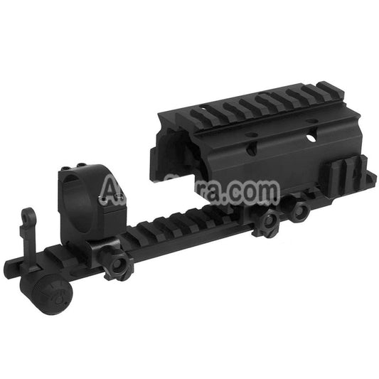 CYMA CGS KXC Style NADS Mount Top Side Rail with 762 Riser 300M Rear Sight For 20mm Picatinny Rail - AirsoftEra