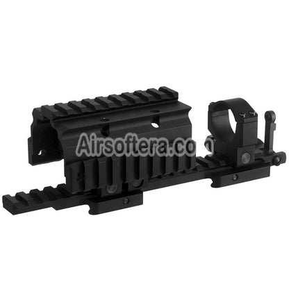 CYMA CGS KXC Style NADS Mount Top Side Rail with 762 Riser 300M Rear Sight For 20mm Picatinny Rail - AirsoftEra