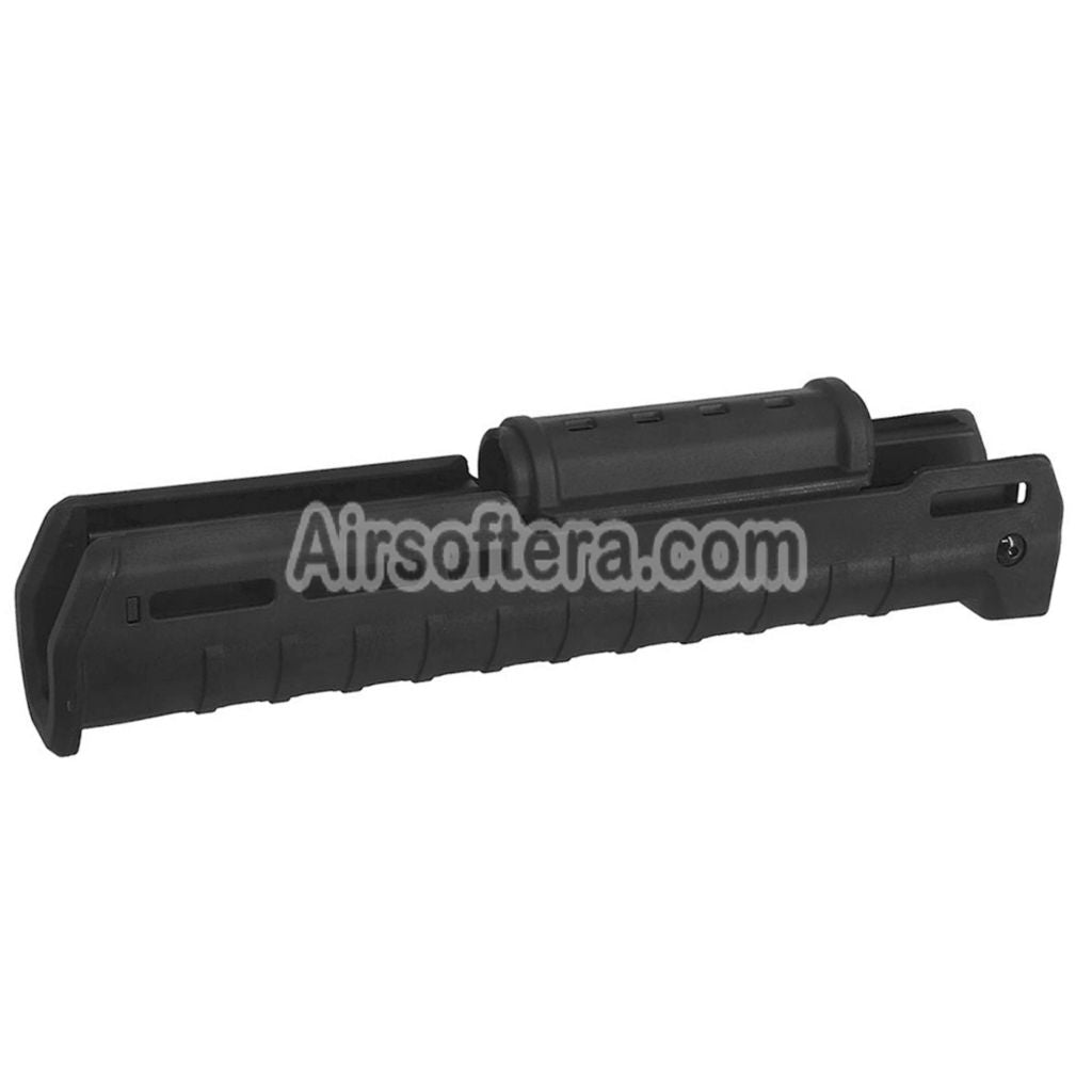 CYMA 297mm Polymer ZHUKOV Style AKM M-LOK Upper Lower Handguard System Suitable For CYMA CM077 AK Zhukov Series AEG Rifles Airsoft Black - AirsoftEra