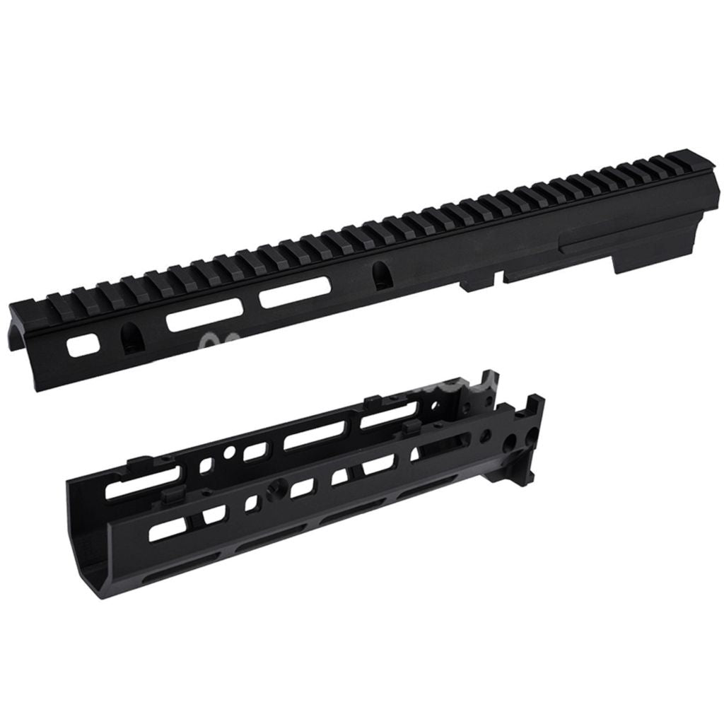 5KU 340mm MK3 Monolithic 1913 20mm M-LOK Top Handguard Rail System Set For CYMA AK105 AKM AK Series AEG Rifles Airsoft Black