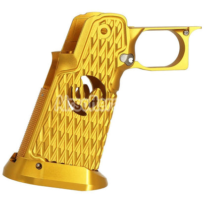 5KU CNC Aluminum Grip Type-6 For Tokyo Marui Hi-Capa 5.1 4.3 Series GBB Pistols Airsoft Gold