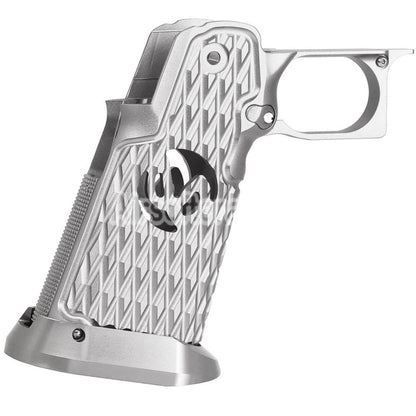 5KU CNC Aluminum Grip Type-6 For Tokyo Marui Hi-Capa 5.1 4.3 Series GBB Pistols Airsoft Silver
