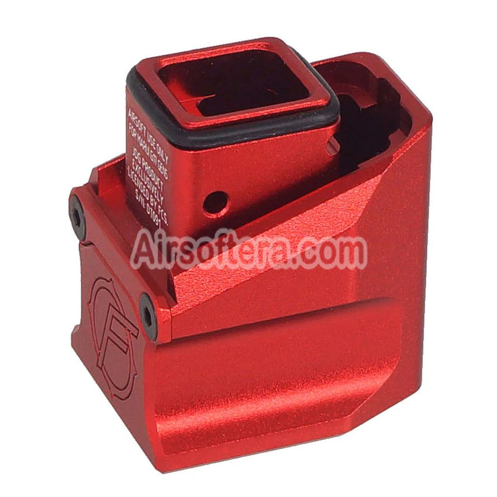 JDG Floyds Licensed Magazine Extension Pad Base For Tokyo Marui G17 Gen.5 MOS GBB Pistols Magazine Red - AirsoftEra