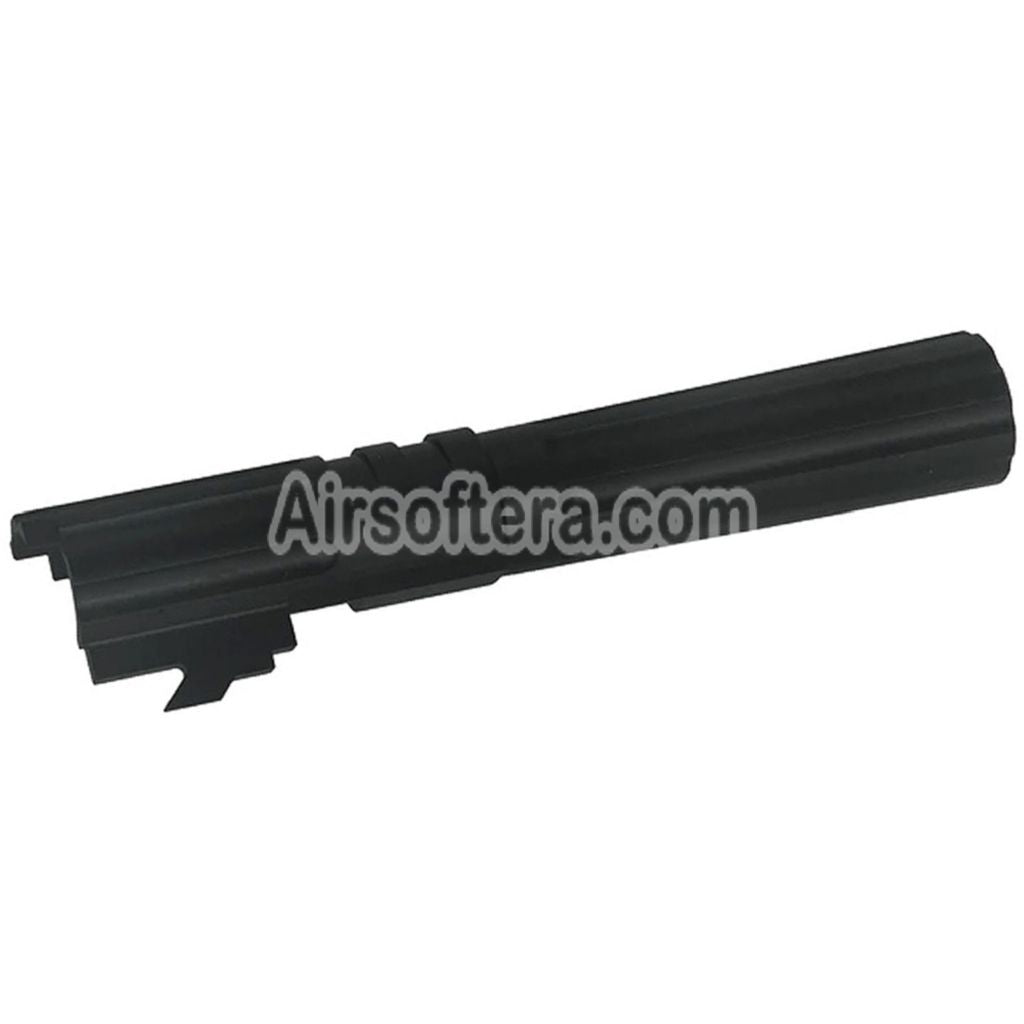 5KU 4.3 Inches CNC Aluminium Outer Barrel +11mm CW Suitable For Armorer Works AW WE-TECH Tokyo Marui Hi-Capa 4.3 Series GBB Pistols Airsoft Black - AirsoftEra
