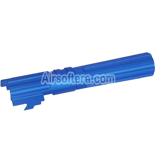 5KU 4.3 Inches CNC Aluminium Outer Barrel +11mm CW Suitable For Armorer Works AW WE-TECH Tokyo Marui Hi-Capa 4.3 Series GBB Pistols Airsoft Blue - AirsoftEra
