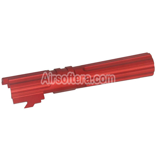 5KU 4.3 Inches CNC Aluminium Outer Barrel +11mm CW Suitable For Armorer Works AW WE-TECH Tokyo Marui Hi-Capa 4.3 Series GBB Pistols Airsoft Red - AirsoftEra