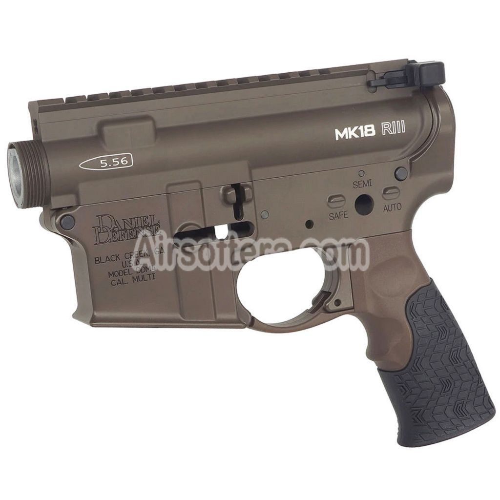 CYMA CGS Daniel Defense MK18 RIII Receiver Kit Set For CYMA CGS Tokyo Marui M4 Series MWS GBB Rifles Airsoft Brown - AirsoftEra