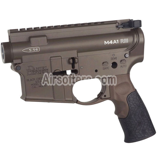 CYMA CGS Daniel Defense M4A1 RIII Receiver Kit Set For CYMA CGS Tokyo Marui M4 Series MWS GBB Rifles Airsoft Brown - AirsoftEra