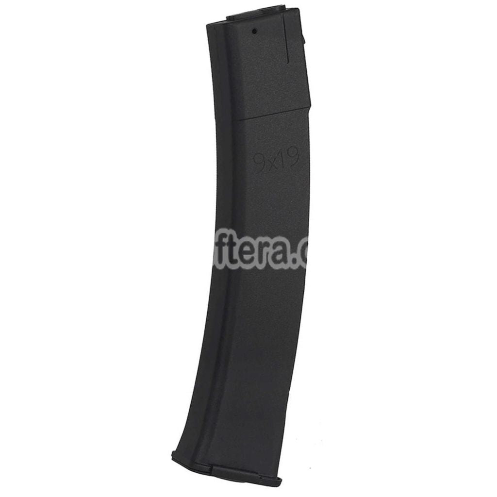 WELL PRO 30/80rd Polymer Mid-Cap Magazine Suitable For WE06 PPK-20 Series SMG AEG Rifles Airsoft Black - AirsoftEra