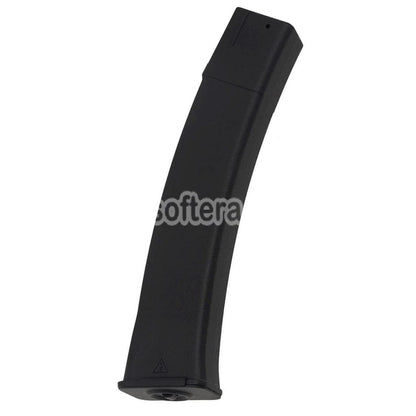 WELL PRO 30/80rd Polymer Mid-Cap Magazine Suitable For WE06 PPK-20 Series SMG AEG Rifles Airsoft Black - AirsoftEra