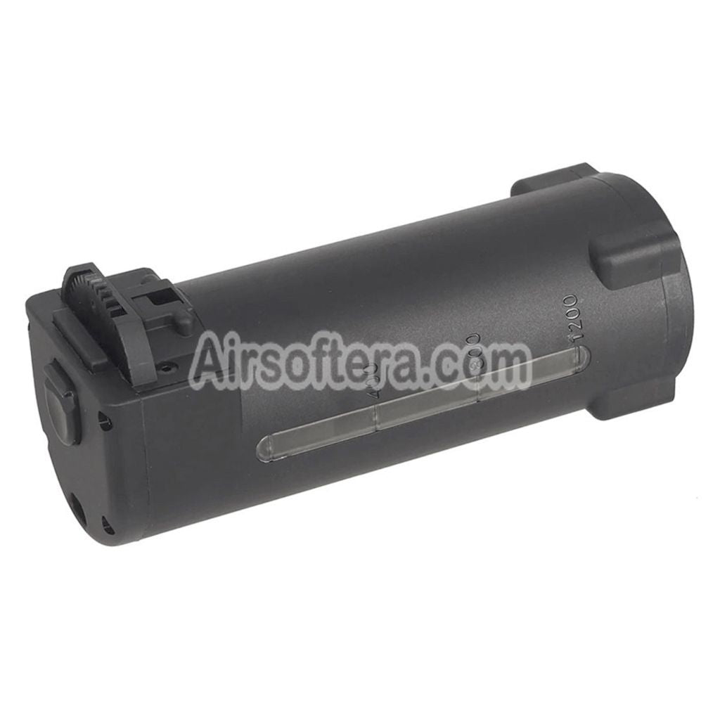 WELL PRO 1200rd Polymer Magazine Suitable For WE23 Series AEG Minigun Airsoft Black - AirsoftEra