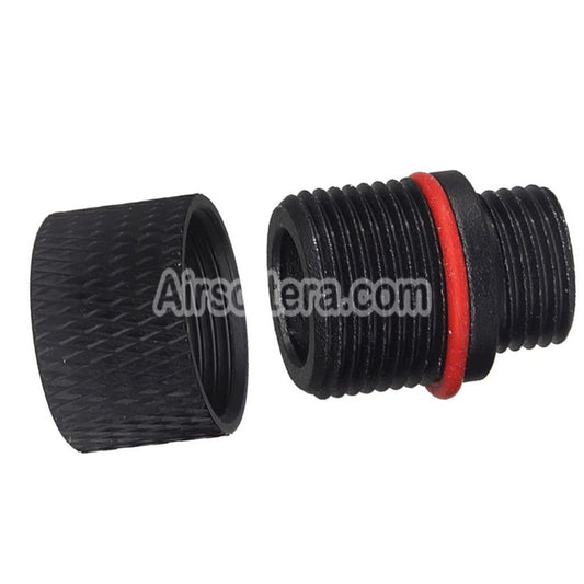 AirsoftEra Barrel Silencer Compensator Adapter with Thread Cover Protector Type-1 Suitable For KSC M9 / WE Pistols +11mm CW Clockwise -14mm CCW Counter-Clockwise Thread - AirsoftEra