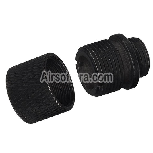 AirsoftEra Barrel Silencer Compensator Adapter with Thread Cover Protector Alloy Suitable For KSC M9 / WE Pistols +11mm CW Clockwise -14mm CCW Counter-Clockwise Thread - AirsoftEra