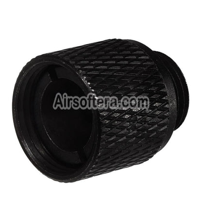 AirsoftEra Barrel Silencer Compensator Adapter with Thread Cover Protector Alloy Suitable For KSC M9 / WE Pistols +11mm CW Clockwise -14mm CCW Counter-Clockwise Thread - AirsoftEra