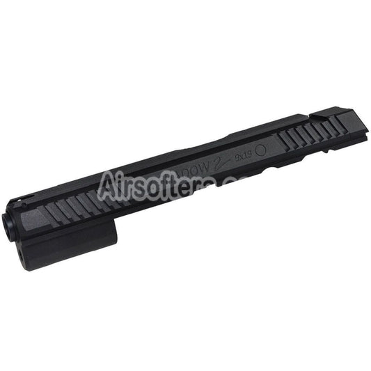 5KU CNC Aluminum Slide & Barrel Kit Set Type-1 For KJ Works ASG CZ Shadow 2 Series GBB Pistols Airsoft Black - AirsoftEra