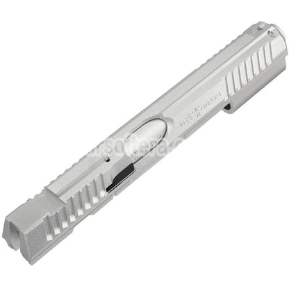 5KU CNC Aluminum Slide & Barrel Kit Set Type-1 For KJ Works ASG CZ Shadow 2 Series GBB Pistols Airsoft Silver - AirsoftEra