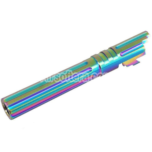 5KU 5 Inches Stainless Steel Straight Fluted Outer Barrel +11mm CW Suitable For Armorer Works WE (WE-TECH) Tokyo Marui Hi-Capa 5.1 Series GBB Pistols Airsoft HG - AirsoftEra