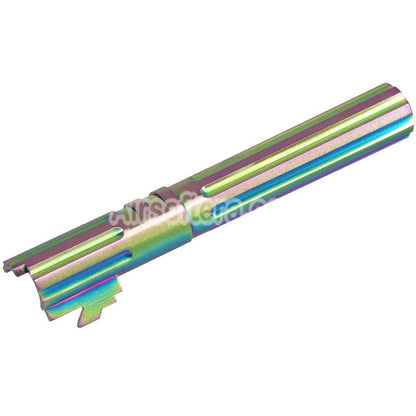 5KU 5 Inches Stainless Steel Straight Fluted Outer Barrel +11mm CW Suitable For Armorer Works WE (WE-TECH) Tokyo Marui Hi-Capa 5.1 Series GBB Pistols Airsoft HG - AirsoftEra