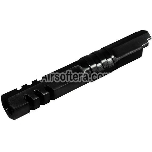 5KU 4.3 Inches Stainless Steel Hexagon Outer Barrel +11mm CW Suitable For Armorer Works WE (WE-TECH) Tokyo Marui Hi-Capa 4.3 Series GBB Pistols Airsoft Black - AirsoftEra