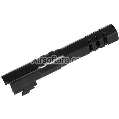 5KU 4.3 Inches Stainless Steel Hexagon Outer Barrel +11mm CW Suitable For Armorer Works WE (WE-TECH) Tokyo Marui Hi-Capa 4.3 Series GBB Pistols Airsoft Black - AirsoftEra