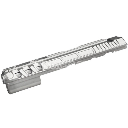 5KU CNC Aluminum Milling Slide & Barrel Kit Set Type-3 For KJ Works ASG CZ Shadow 2 Series GBB Pistols Airsoft Silver - AirsoftEra